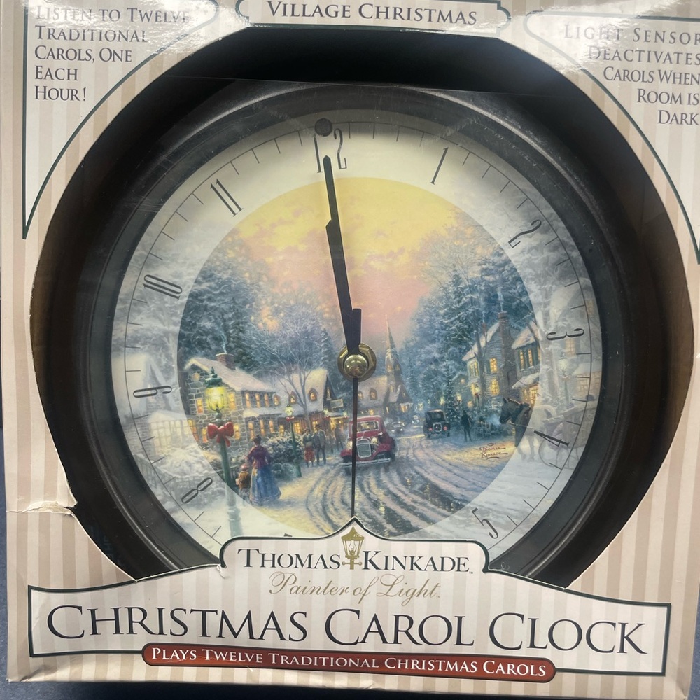 Thomas Kincaid Christmas Carol clock